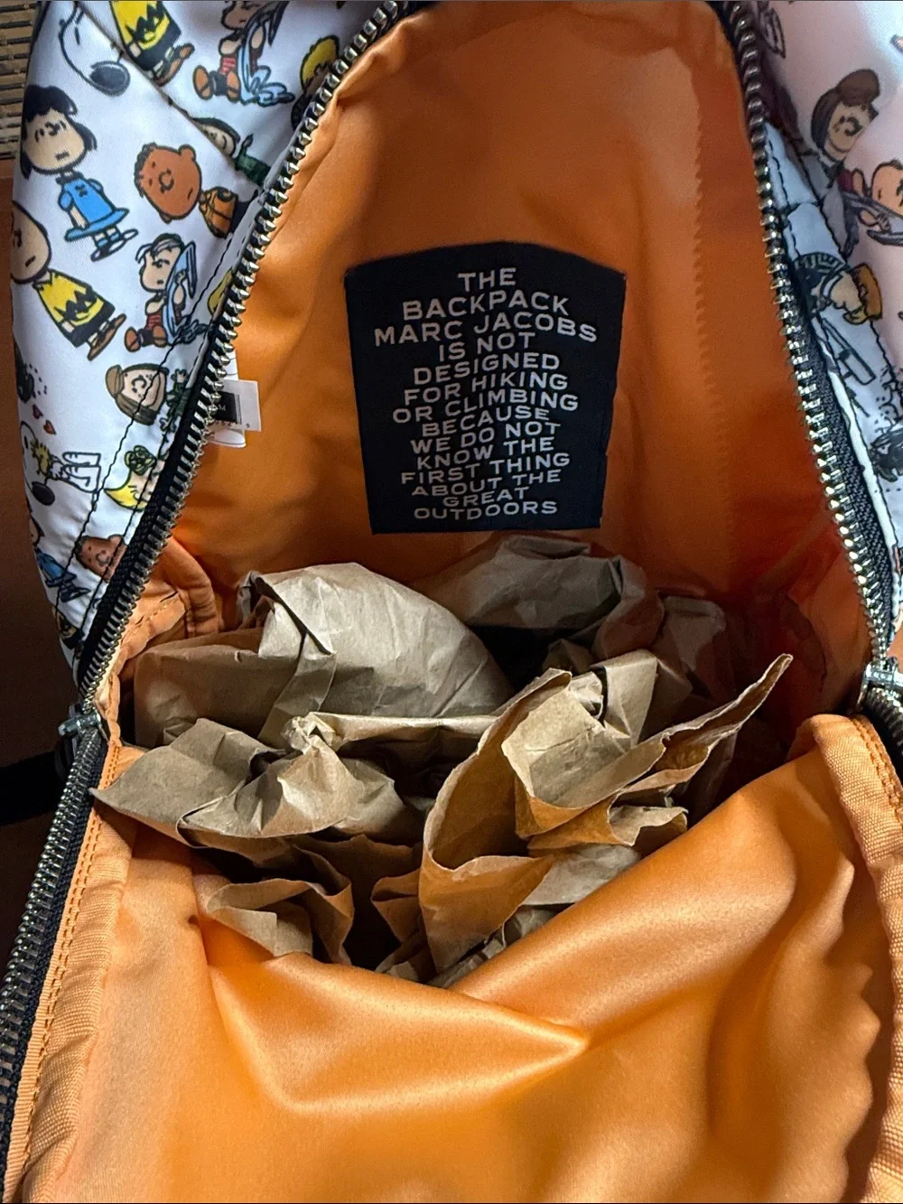 Marc Jacobs White Peanuts Character Mini Backpack